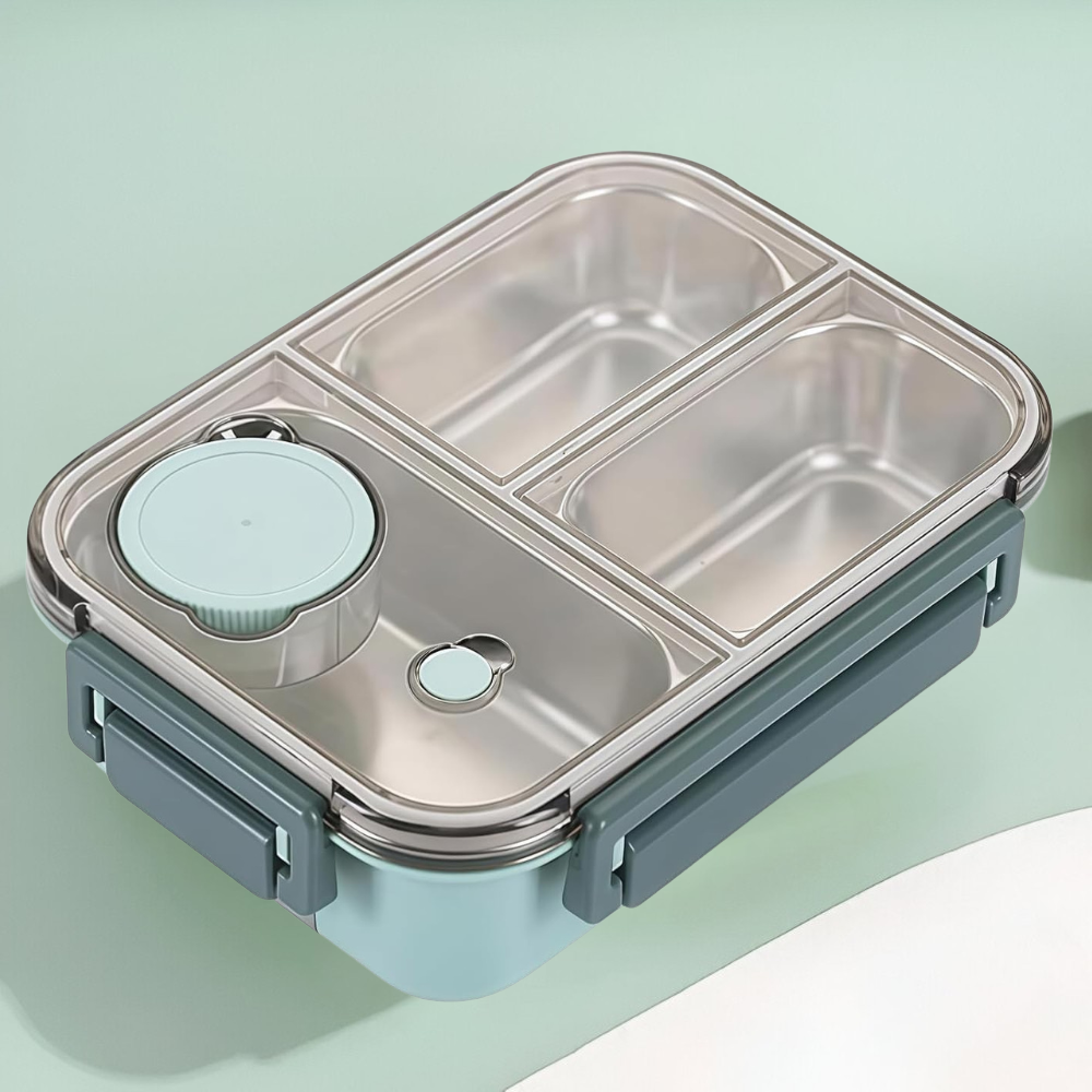 Boîte à lunch isolante en acier inoxydable 850ml étanche boîte thermique pour garder au chaud boîte alimentaire travail école voyage compartiments multiples | Sansoti