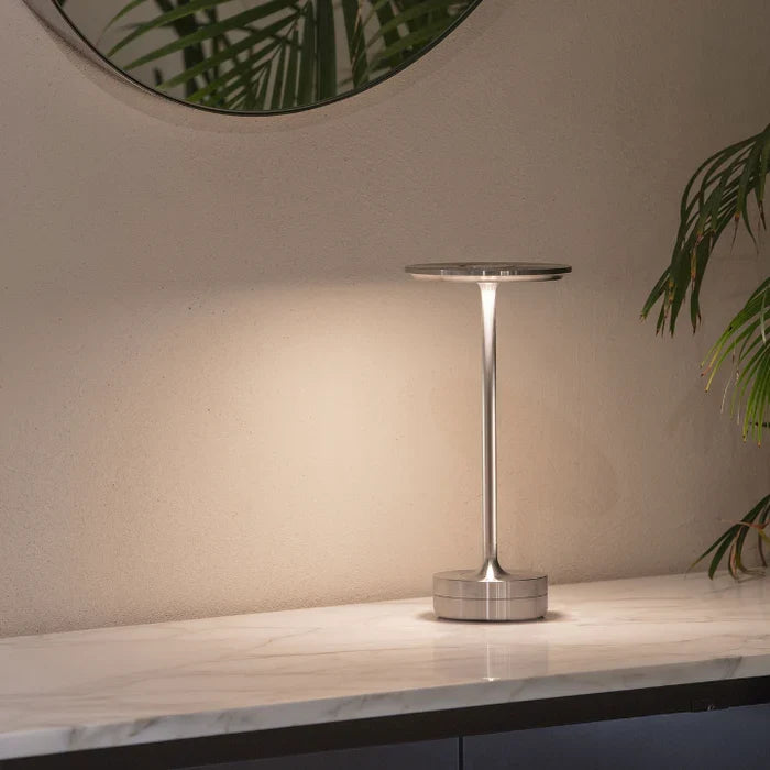 Lampe de table à intensité réglable, rechargeable et résistante à l’eau, en métal, avec commande tactile, sans fil, LED, éclairage d’ambiance | Sansoti