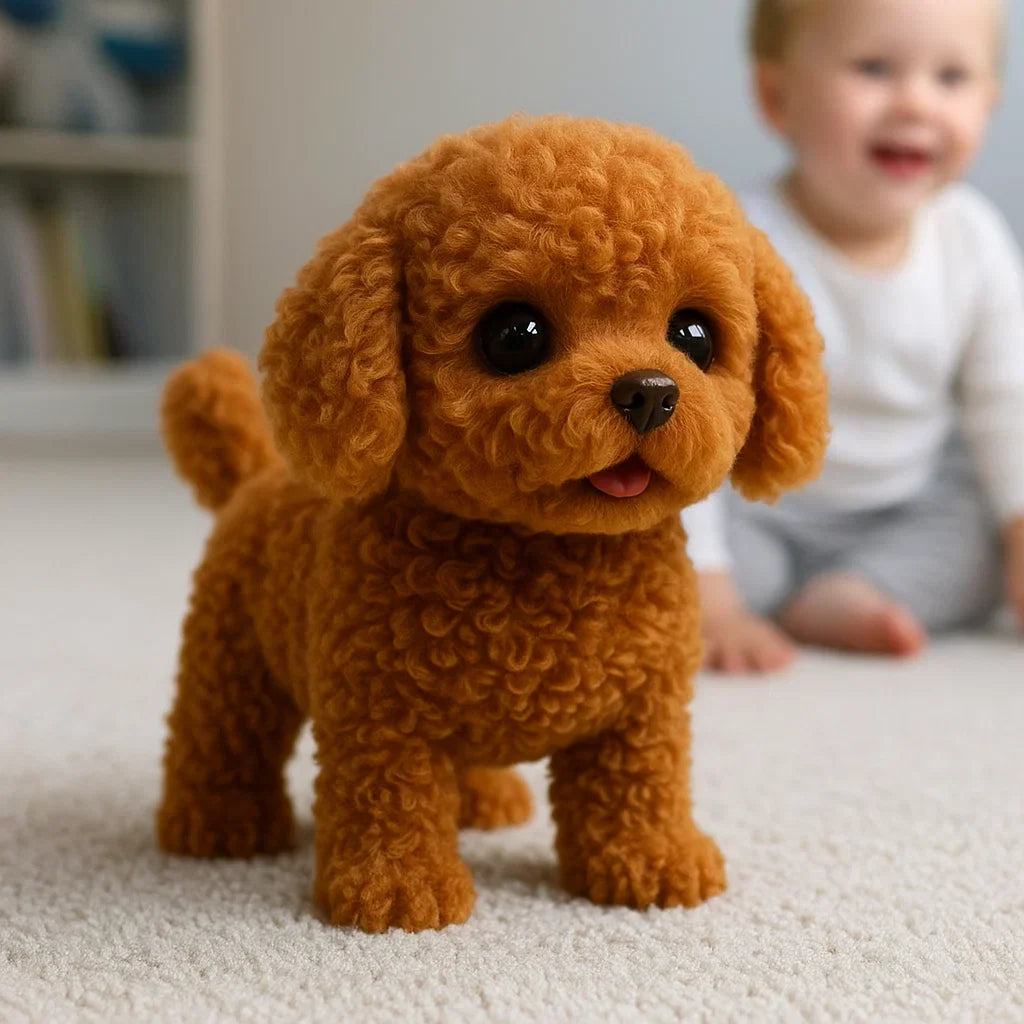 Robot Toy Dog Interactive AI Movements Walks Barks Plush Gift Kids | Sansoti