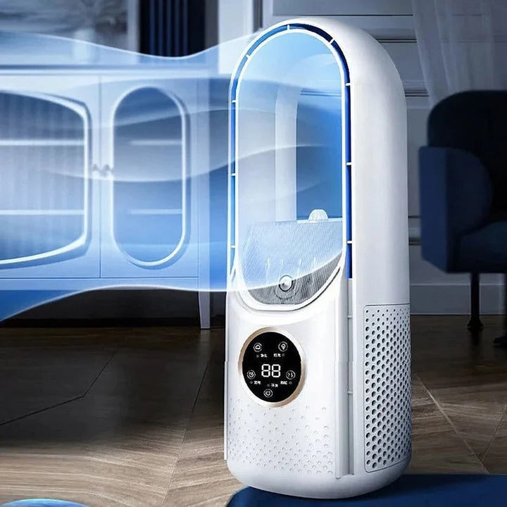 Compact Portable Bladeless Air Cooler – Quiet & Energy-Efficient for Home or Office | Sansoti