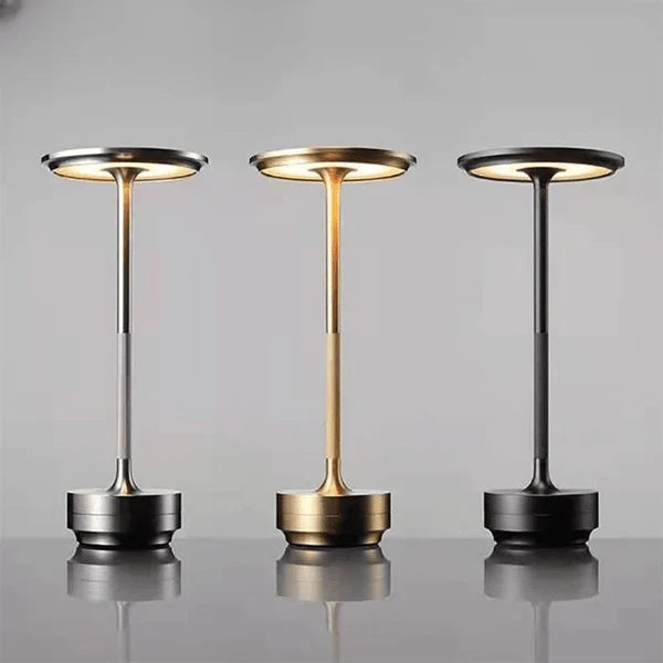 Lampe de table à intensité réglable, rechargeable et résistante à l’eau, en métal, avec commande tactile, sans fil, LED, éclairage d’ambiance | Sansoti