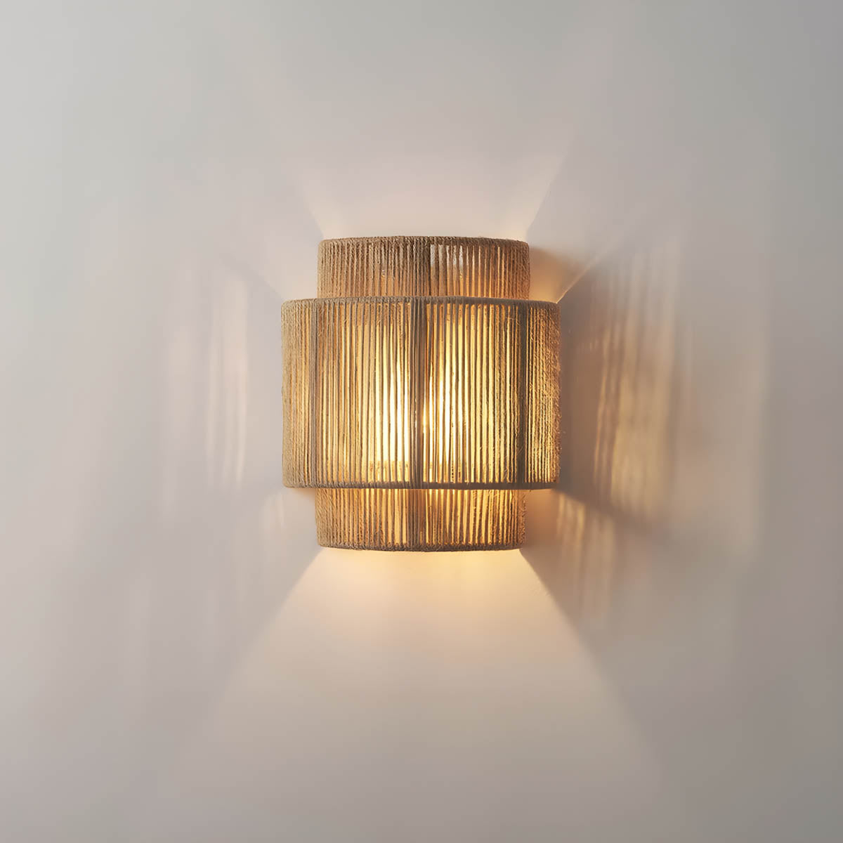 Wall Lamp Braided Rope Natural Material Atmospheric Soft Light Modern Rustic Living Room Bedroom | Sansoti