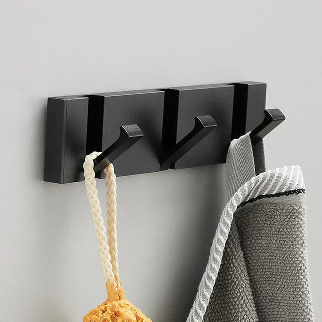 Wall Hook Foldable Stainless Steel Black Gold Coat Rack Hook Bathroom Hall Kitchen Foldable Minimalist Design Coat Hook Towel Hook | Sansoti