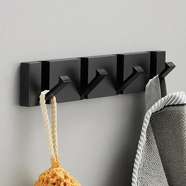 Wall Hook Foldable Stainless Steel Black Gold Coat Rack Hook Bathroom Hall Kitchen Foldable Minimalist Design Coat Hook Towel Hook | Sansoti
