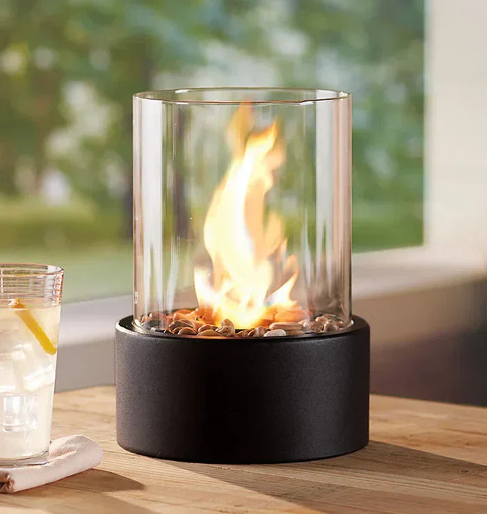 Portable Table Lantern with Flickering Flame Mood Lighting Modern | Sansoti