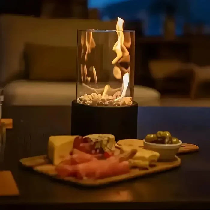 Portable Table Lantern with Flickering Flame Mood Lighting Modern | Sansoti