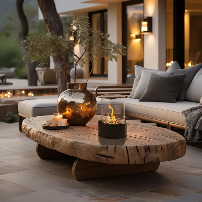Portable Table Lantern with Flickering Flame Mood Lighting Modern | Sansoti