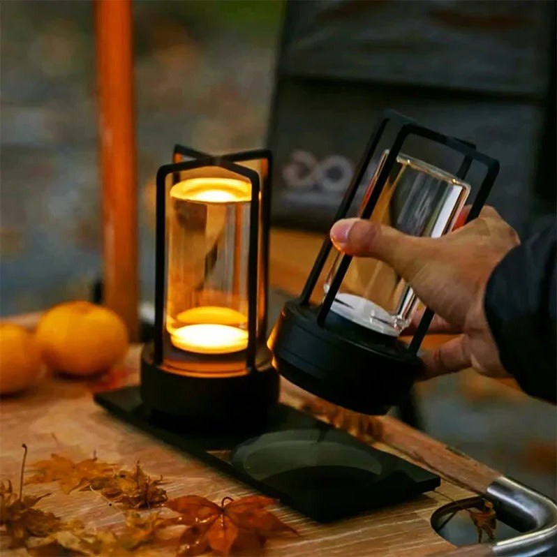 Wireless Dimmable LED Table Lamp Rechargeable Touch Control Ambient Light Night Light USB-C Black Gold Silver | Sansoti