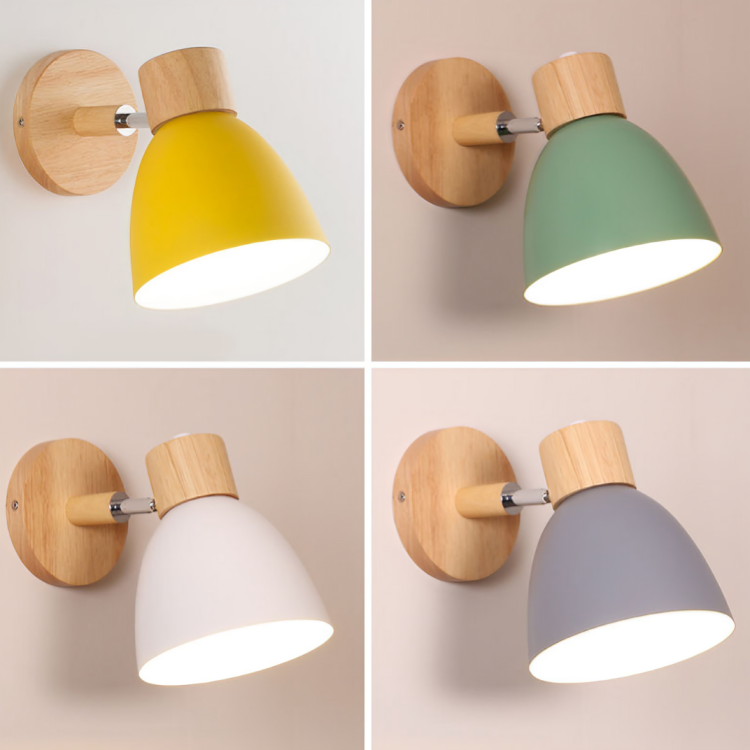 Minimalistische Metall-Wandleuchte LED 8W neutralweiß Schlafzimmer Wohnzimmer skandinavische Ambientebeleuchtung | Sansoti