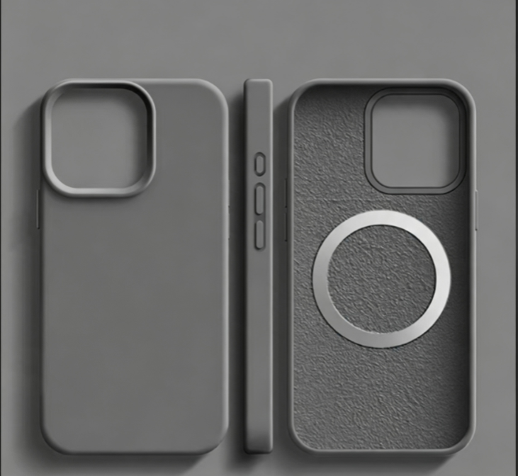 Silicone Phone Case with Magnetic Technology - Microfiber Lining - Slim Smartphone Protection | Sansoti