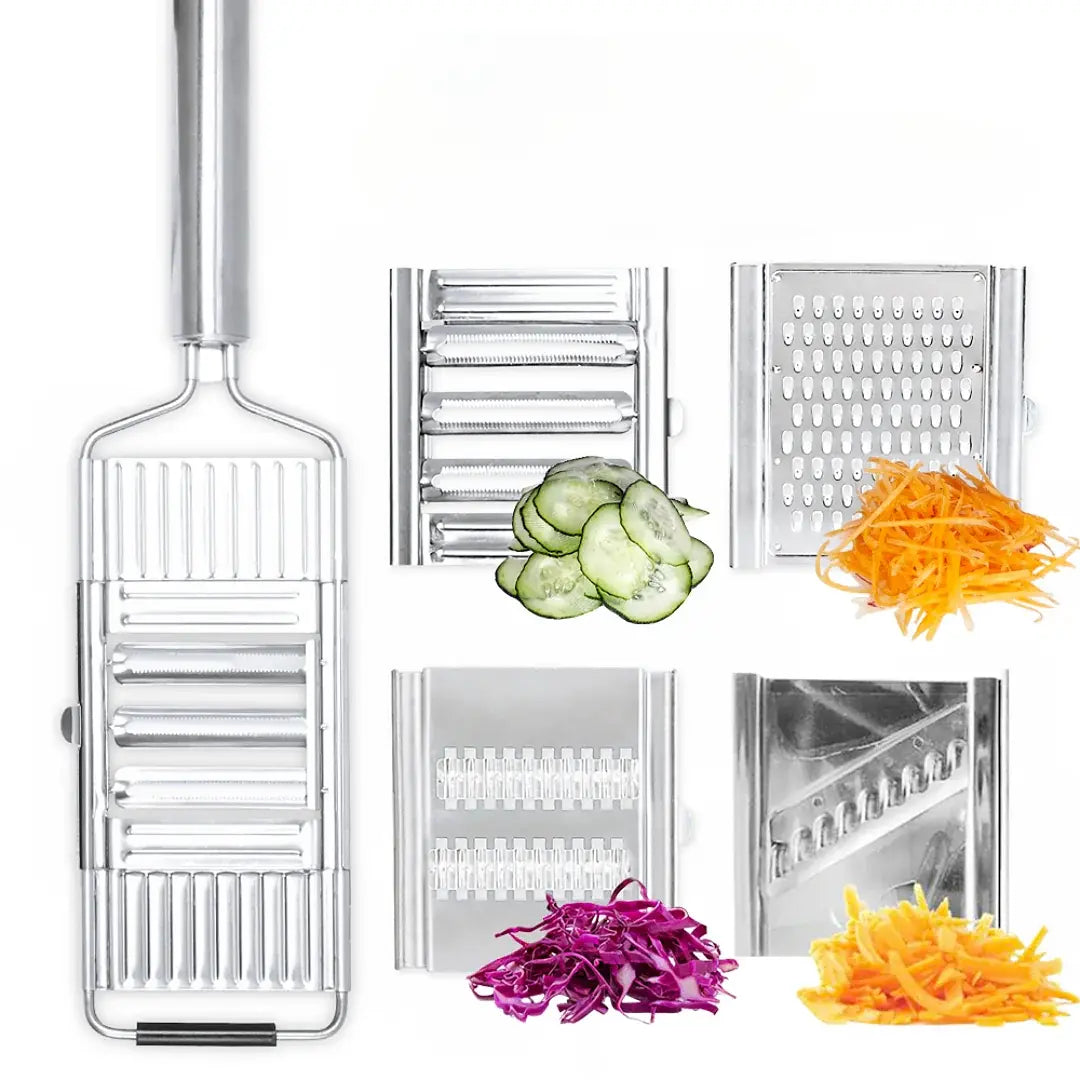 Edelstahl Reibe – Multifunktionale Küchenreibe mit ergonomischem Griff für Gemüse & Käse | Sansoti