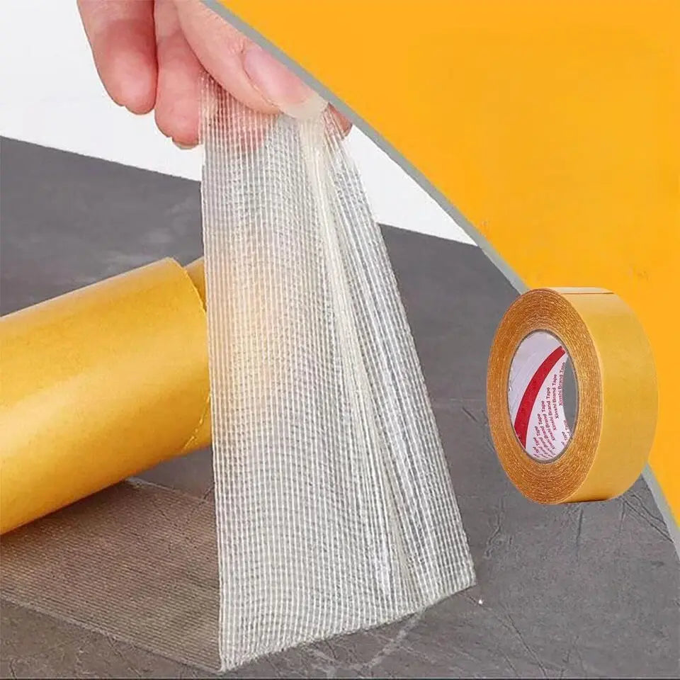 Double-Sided Mounting Tape Set of 2 Pieces | Strong Adhesive Tape for Carpets, Posters, and Small Repairs on Various Surfaces | Sansoti