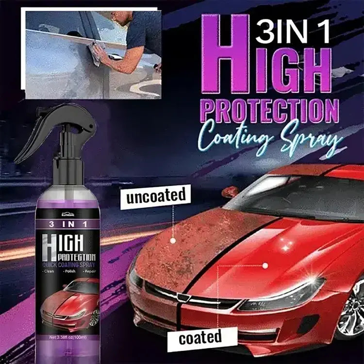 Spray protecteur auto 3-en-1 – Brillance élevée et étanche – Pour peinture et extérieur | Sansoti