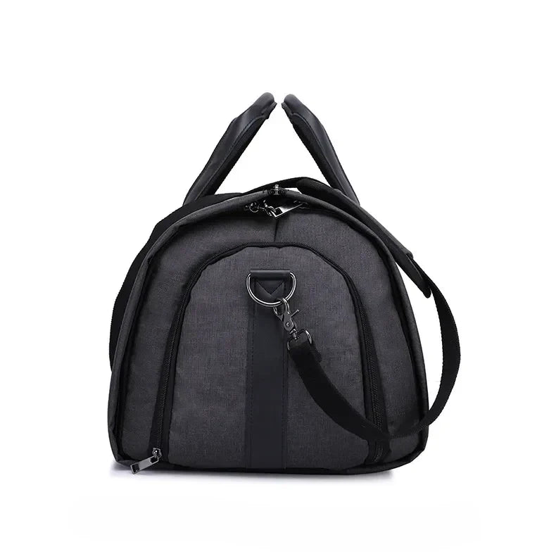 Multi-Functional Travel Bag Black – Compact Clothing Bag for Suits with Shoe Compartment and Storage Space | Sansoti