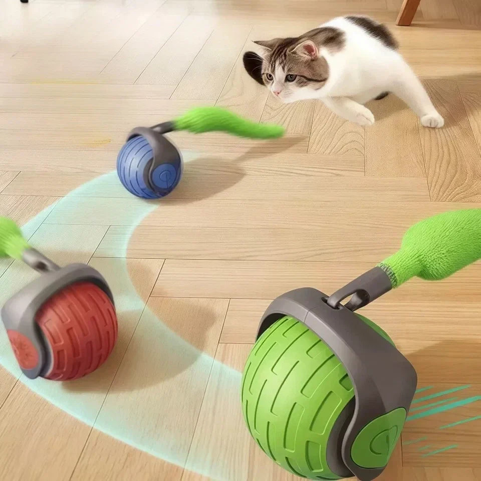 Interactive Cat Toy Ball with Motion Sensor and Spring – Autonomous Toy | Sansoti