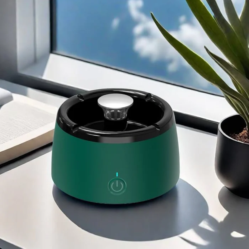 Smoke-Free Ashtray with Air Purification – Rechargeable, Quiet, Compact for Home and Office | Sansoti
