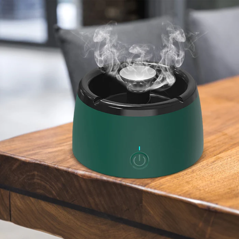 Smoke-Free Ashtray with Air Purification – Rechargeable, Quiet, Compact for Home and Office | Sansoti