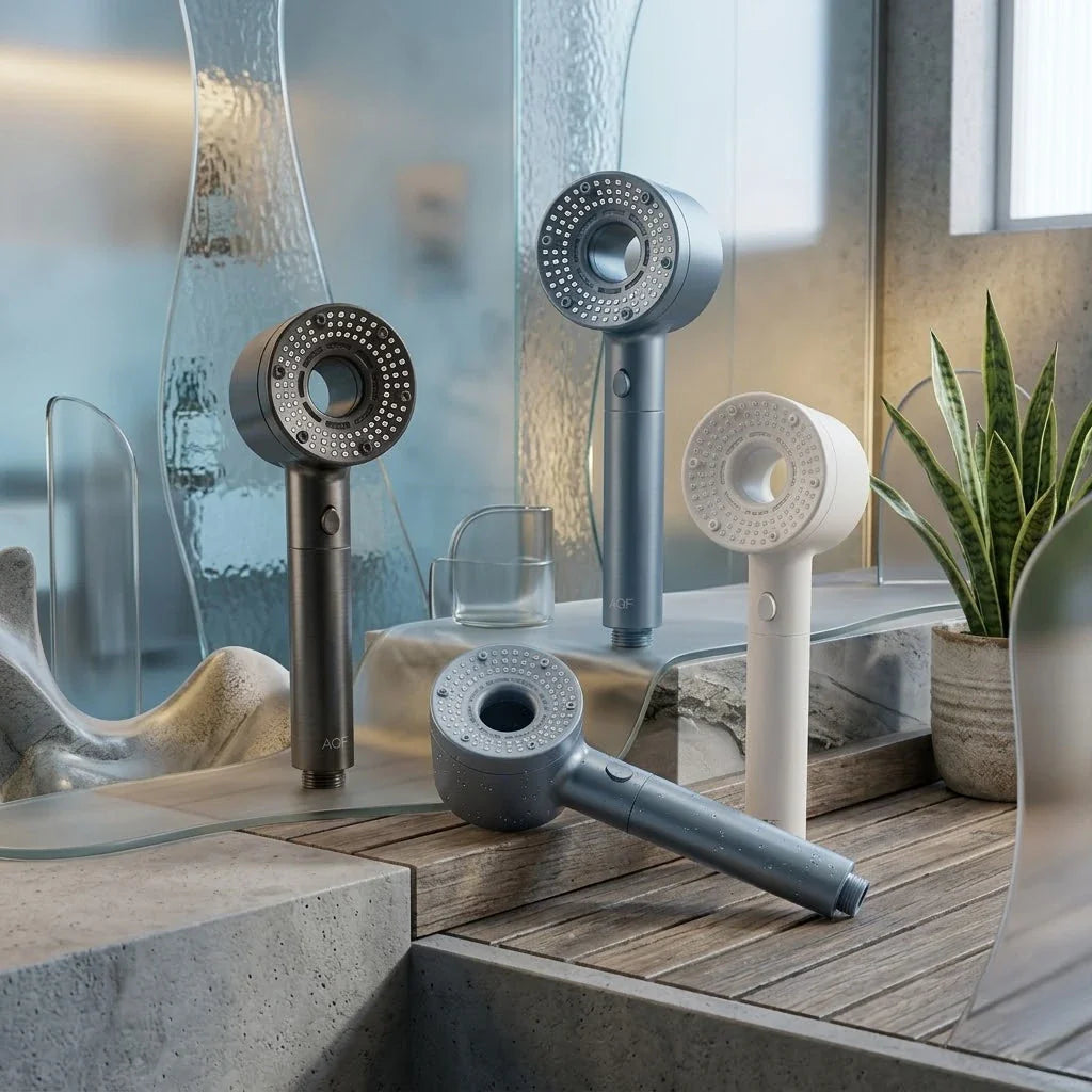 Hand Shower with 5 Adjustable Settings – Water-Saving Shower Head with Increased Pressure – Bathroom Accessory for Low Water Pressure | Sansoti