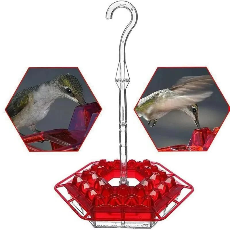 Outdoor Hummingbird Feeder with Ant Guard, 30 Feeding Ports, Hanging Bird Feeder, Garden Decoration | Sansoti