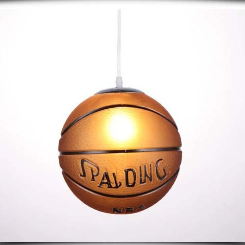 Kinderkamer Plafondlamp Voetbal Basketbal LED 30cm Glas Design | Sansoti