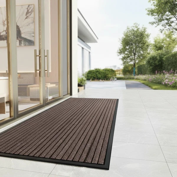 Deurmat Antislip met Rubberen Onderkant Strepen Design voor Entree Hal Gang Buitendeur Binnen Buiten | Sansoti