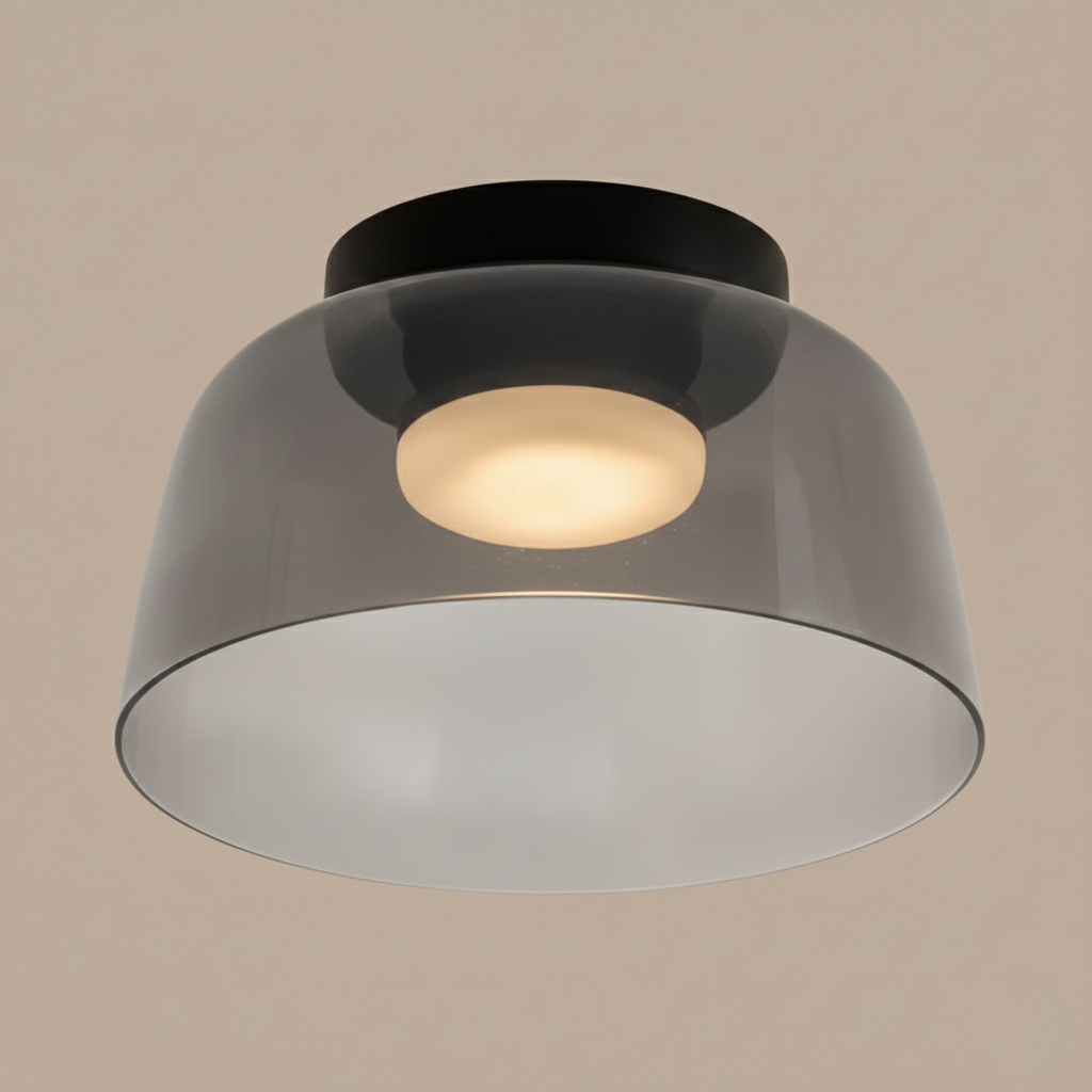 Design-Glas-Deckenlampe mit geschichteter Struktur — Elegantes Lichtspiel für Esszimmer, Wohnzimmer und Schlafzimmer | Sansoti