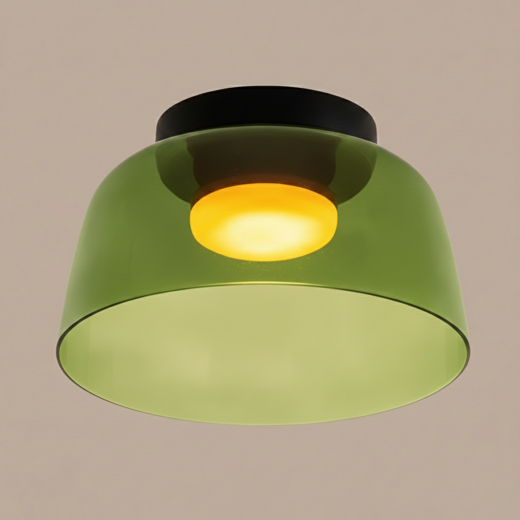 Design-Glas-Deckenlampe mit geschichteter Struktur — Elegantes Lichtspiel für Esszimmer, Wohnzimmer und Schlafzimmer | Sansoti