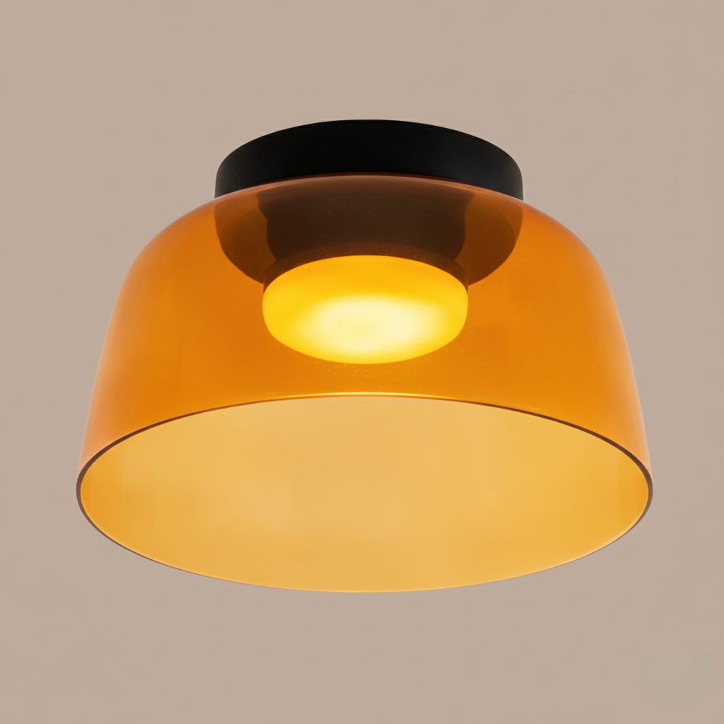 Design-Glas-Deckenlampe mit geschichteter Struktur — Elegantes Lichtspiel für Esszimmer, Wohnzimmer und Schlafzimmer | Sansoti