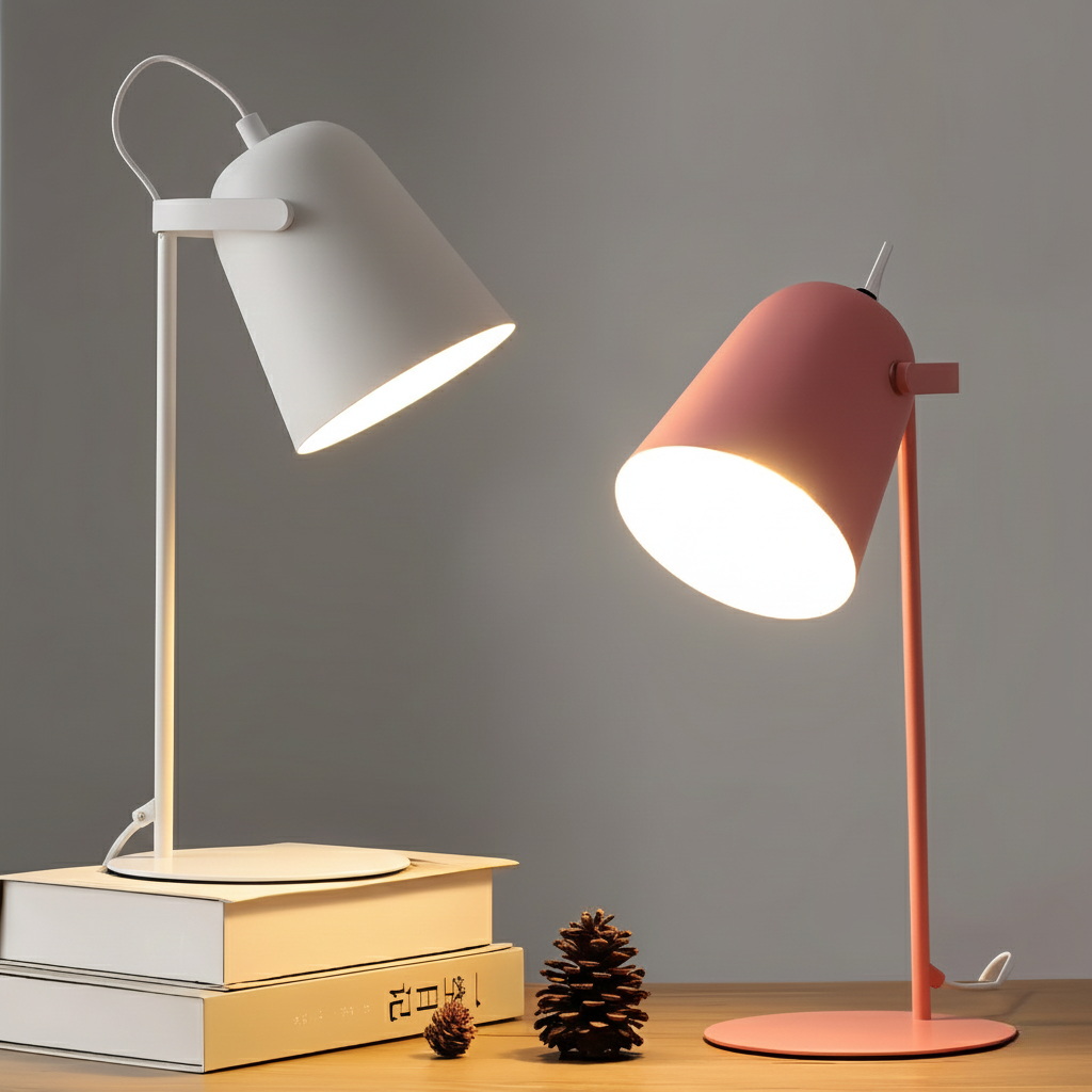 Macaron Desk Lamp with Adjustable Arm | Scandinavian Design | Sansoti