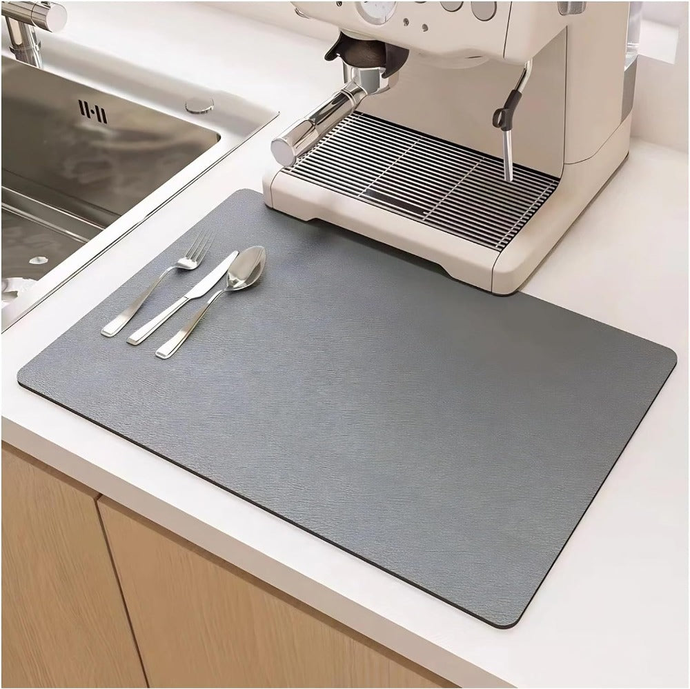 Diatomiet Afdruipmat Keuken Sneldrogend Absorberend Werkbladonderzetter Vaatwerk 40x50 50x60 cm Natuursteen | Sansoti