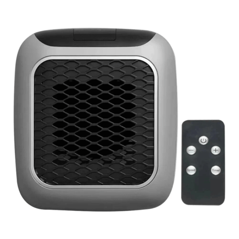 Compact 800W Wall Heater Instant Heat ABS Silver Plug-In Electric Heater for Bedroom and Bathroom | Sansoti