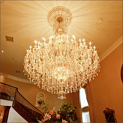 Crystal Chandelier XXL Dimmable 35–90 Light Points Candle-Shaped Adjustable Classic Living Room Dining Room | Sansoti