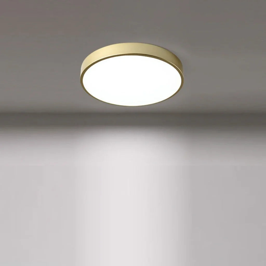 Round Ceiling Light with Iron Frame and Soft LED Lighting for Living Room Bedroom Modern Style | Sansoti