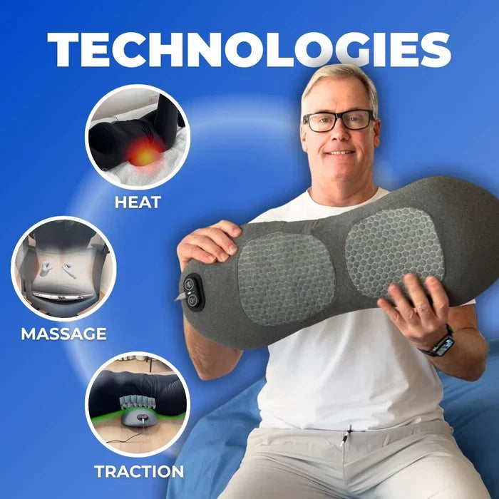 Back Massager with Heat and Vibration for Lower Back Lumbar Therapy at Home Sciatica Relaxation Pain Relief | Sansoti