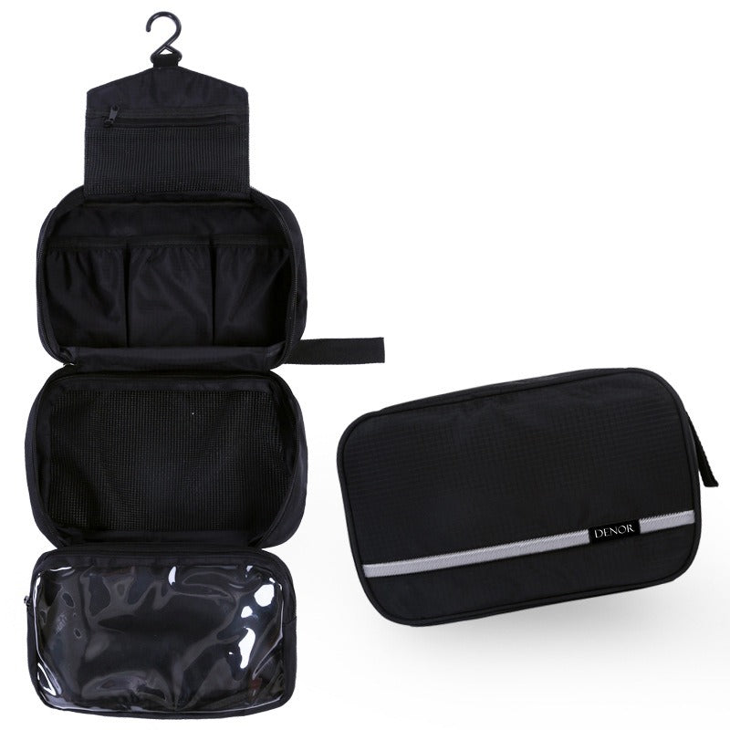 Trousse de toilette de voyage suspendue avec compartiments pour cosmétiques, soins et maquillage, rangement et organisation de la salle de bains en voyage | Sansoti