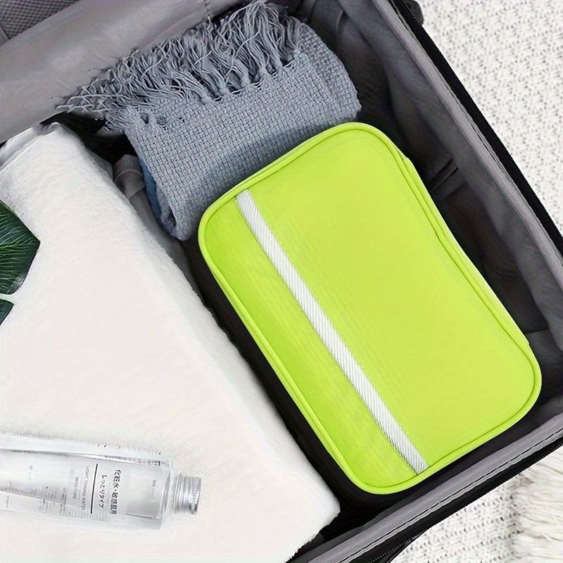Trousse de toilette de voyage suspendue avec compartiments pour cosmétiques, soins et maquillage, rangement et organisation de la salle de bains en voyage | Sansoti