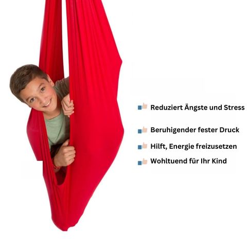 Sensorische Therapieschaukel für Kinder, 100×280 cm, Elasthan-Hängeschaukel, beruhigendes Indoor-Spiel, Entspannung | Sansoti