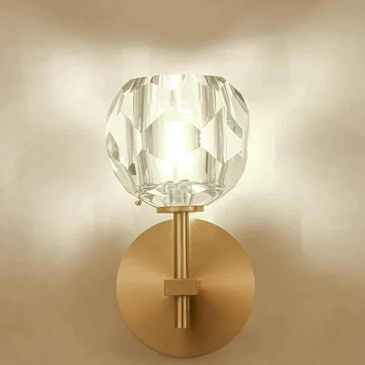 Crystal Wall Light Copper Warm White Light Modern Lighting Living Room Bedroom Hallway Decorative Ambient | Sansoti