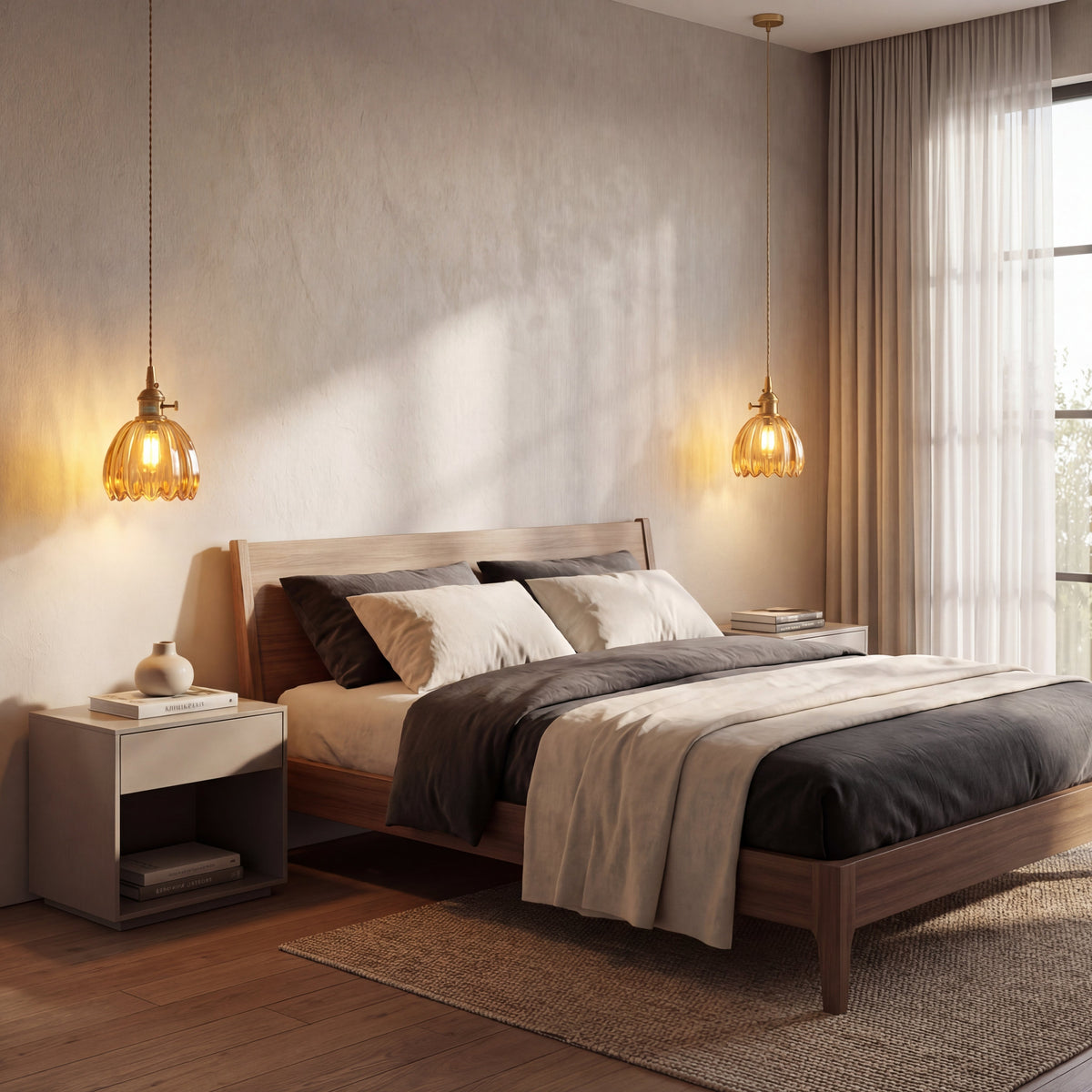 Glas-Hängeleuchte E27 Glas-Metall-Kombination Skandinavisches Design Esszimmer Wohnzimmer Esszimmerleuchte Minimalismus | Sansoti