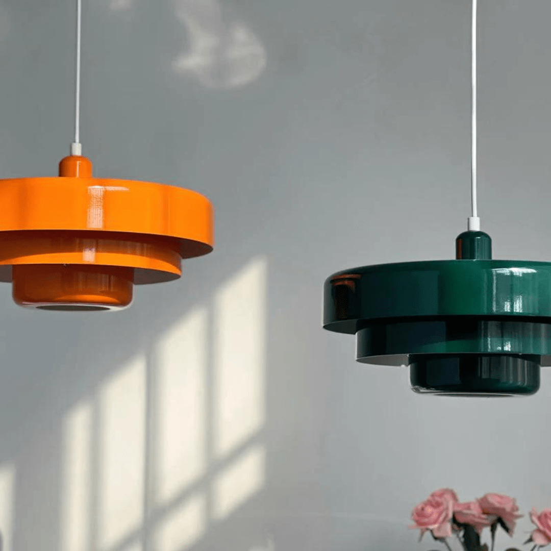 Suspension LED en Métal Style Vintage Bauhaus Plusieurs Couleurs Salle à Manger Cuisine Salon Design 110-240V | Sansoti