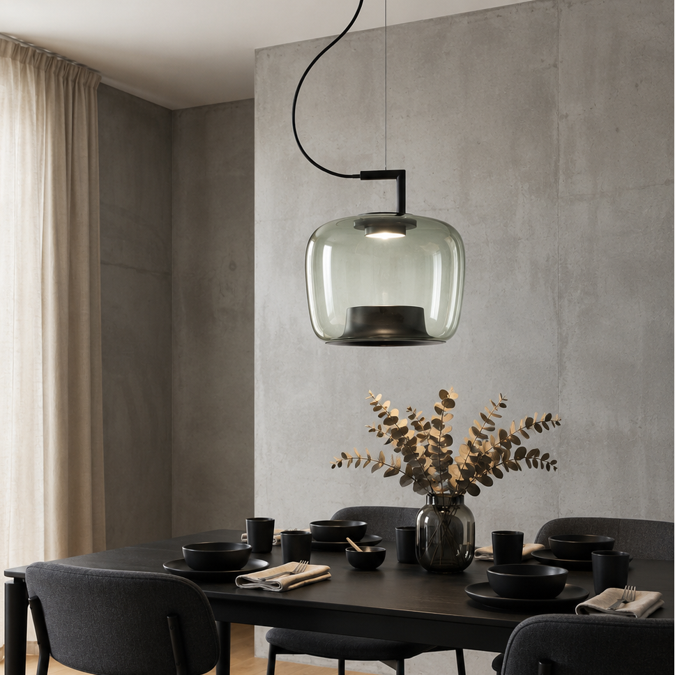 Hängeleuchte aus Glas, E27, Eisen, modernes Design, warmweißes Licht, für Küche und Esszimmer, verstellbar, stimmungsvolle Beleuchtung, skandinavischer Stil | Sansoti