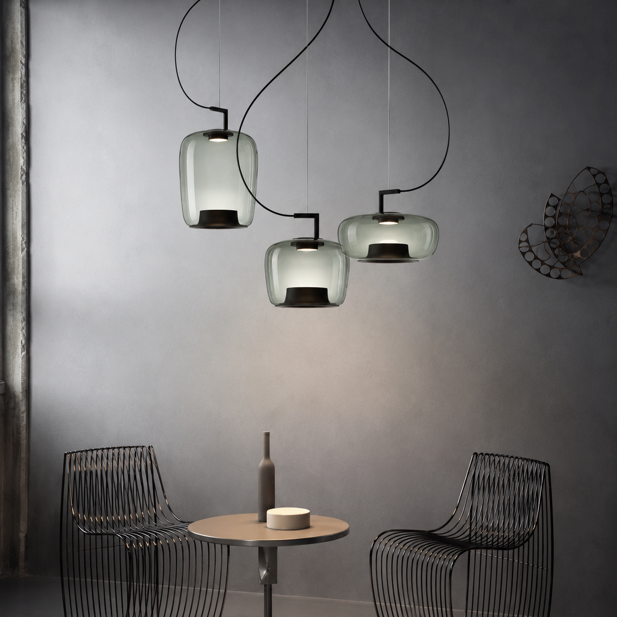 Hängeleuchte aus Glas, E27, Eisen, modernes Design, warmweißes Licht, für Küche und Esszimmer, verstellbar, stimmungsvolle Beleuchtung, skandinavischer Stil | Sansoti