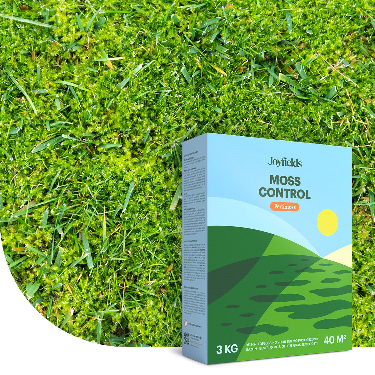 Joyfields Moss Control - Gazonmeststof + Mosdoder - 3 kg