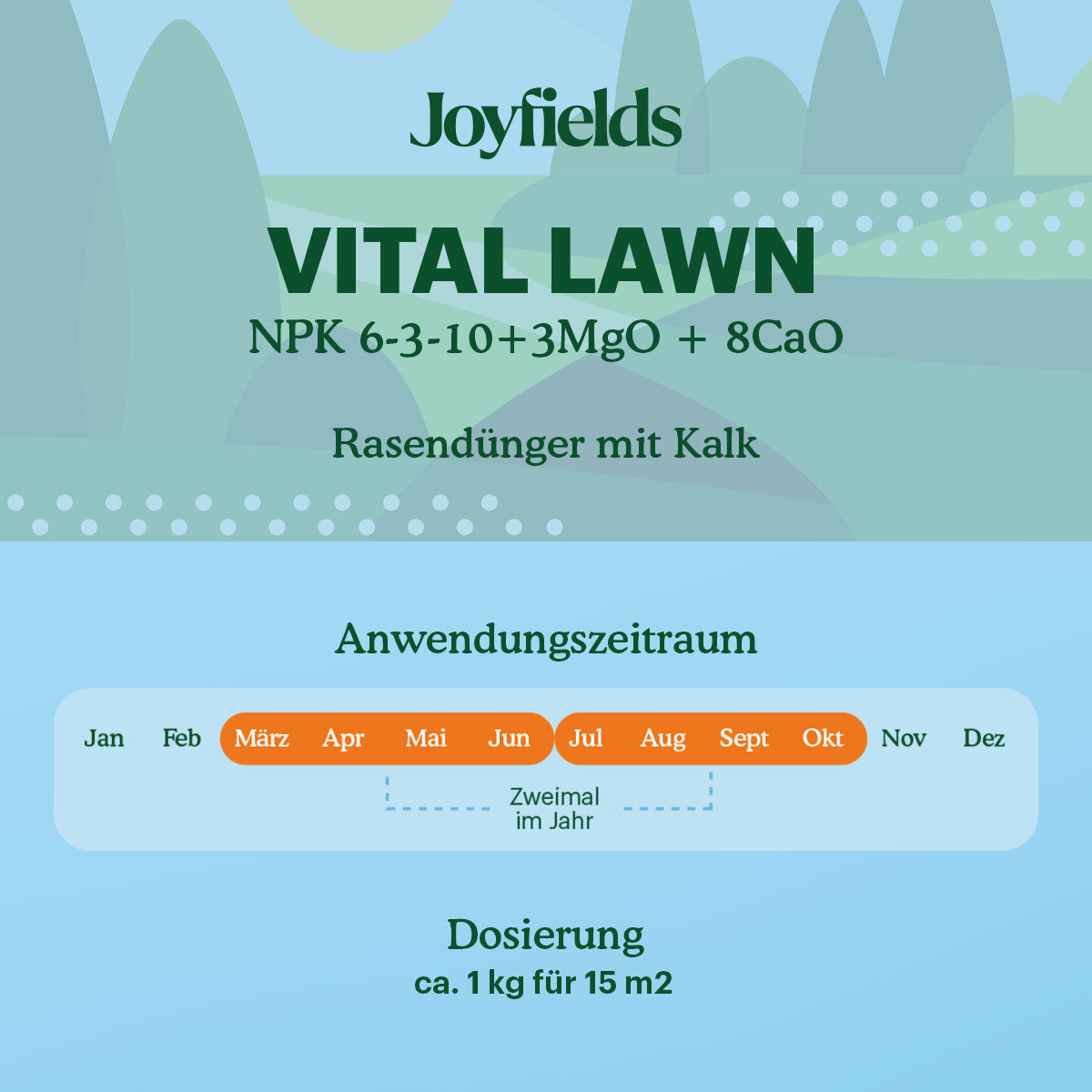 Joyfields Vital Lawn - Rasendünger mit Kalk [de]