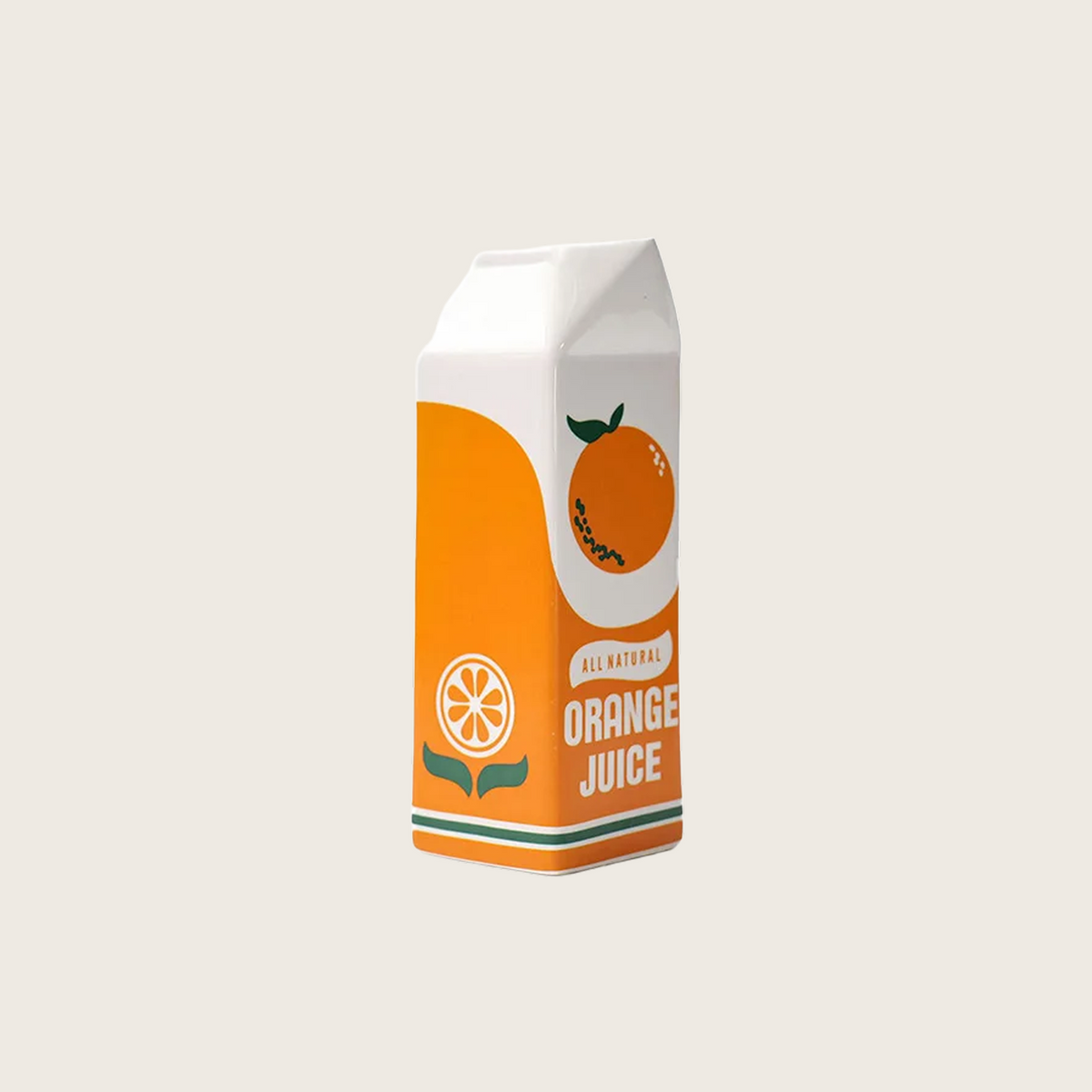 Glass Bottle Vase with Retro Orange Juice Design for Single Flowers and Dried Flowers Scandinavian Style | Sansoti