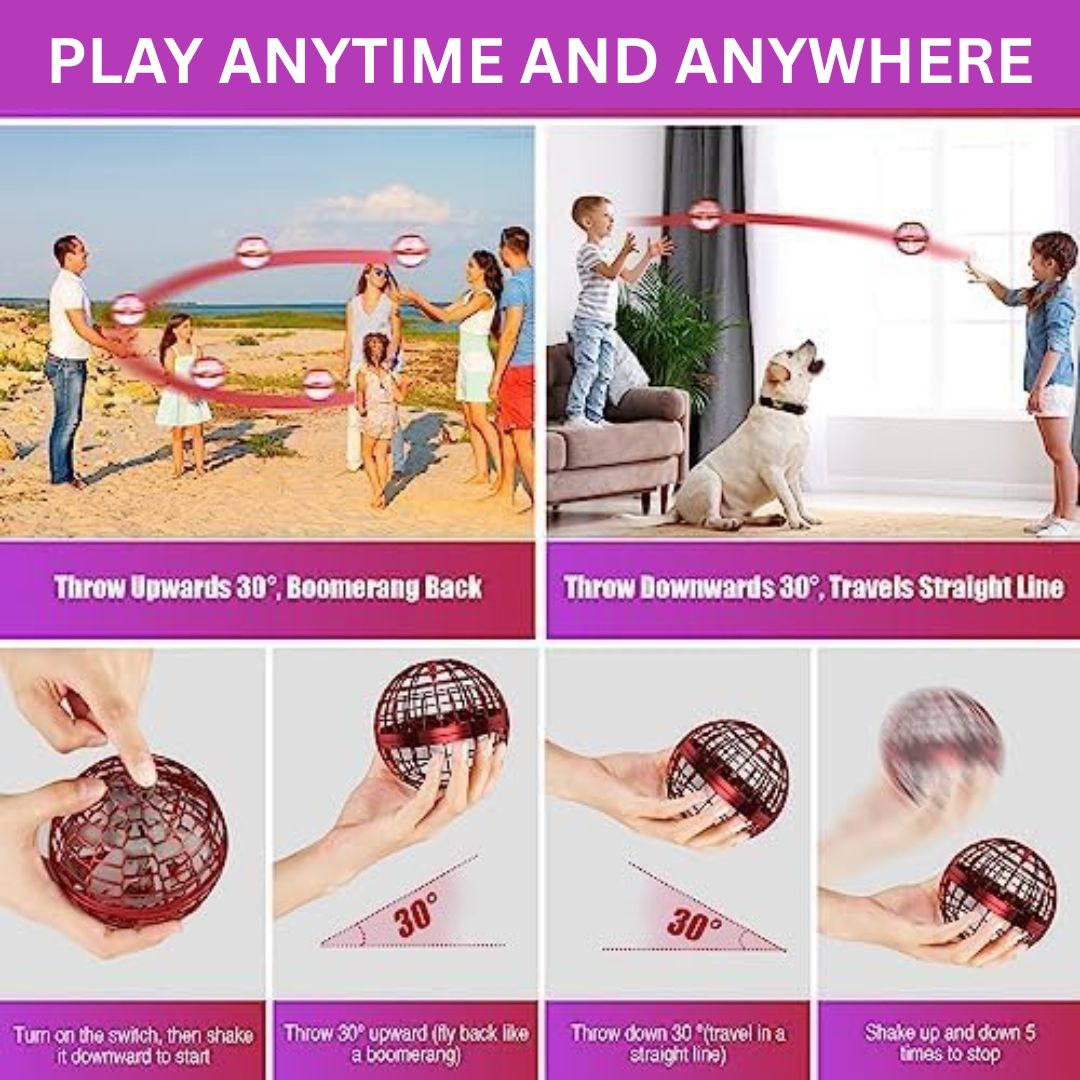 Floating Game Ball with LED Light – Flying Ball for Indoor and Outdoor | Sansoti