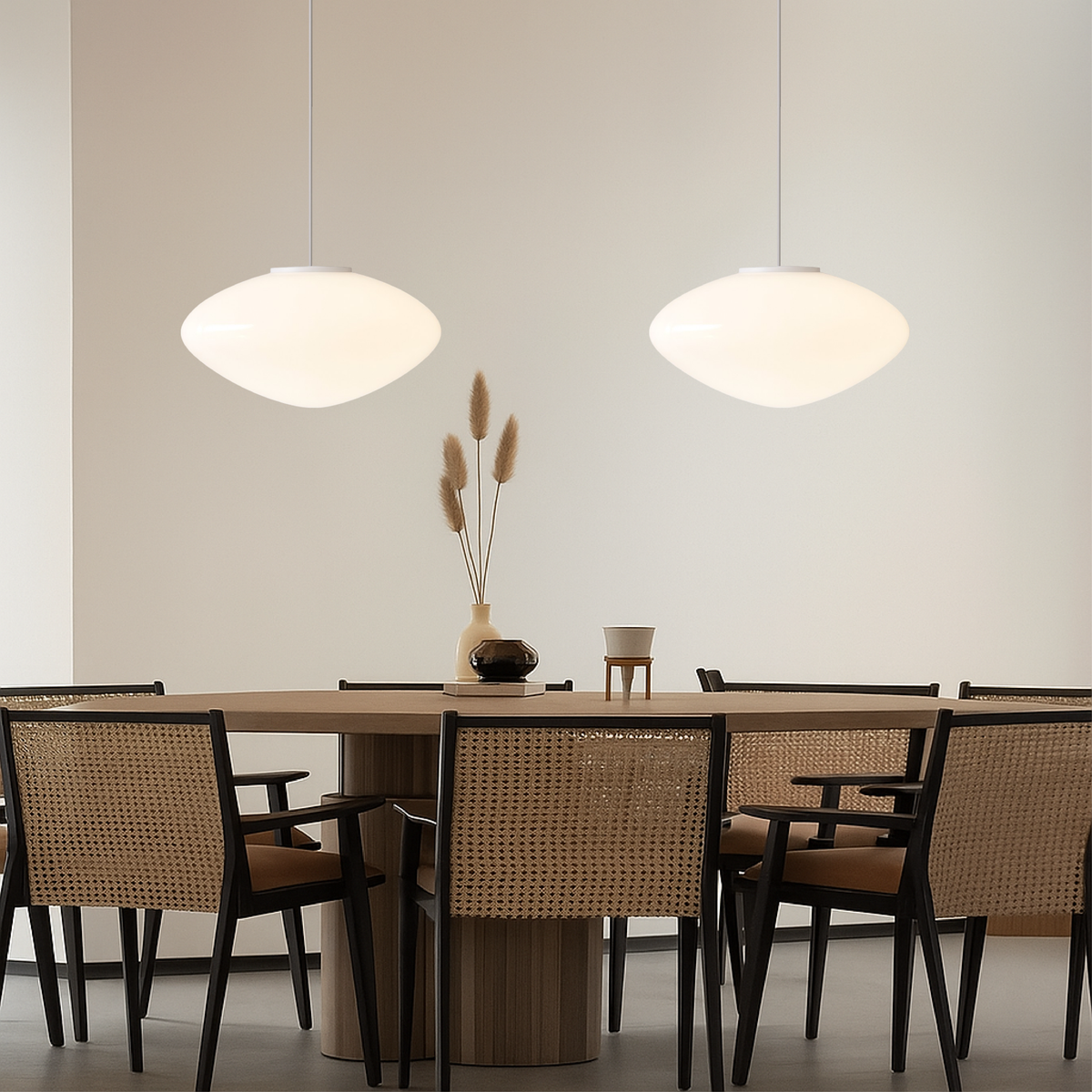 Scandinavische Hanglamp Metaal & Glas E27 Fitting Verstelbaar Hoogte Eetkamer Keuken Woonkamer Verlichting | Sansoti