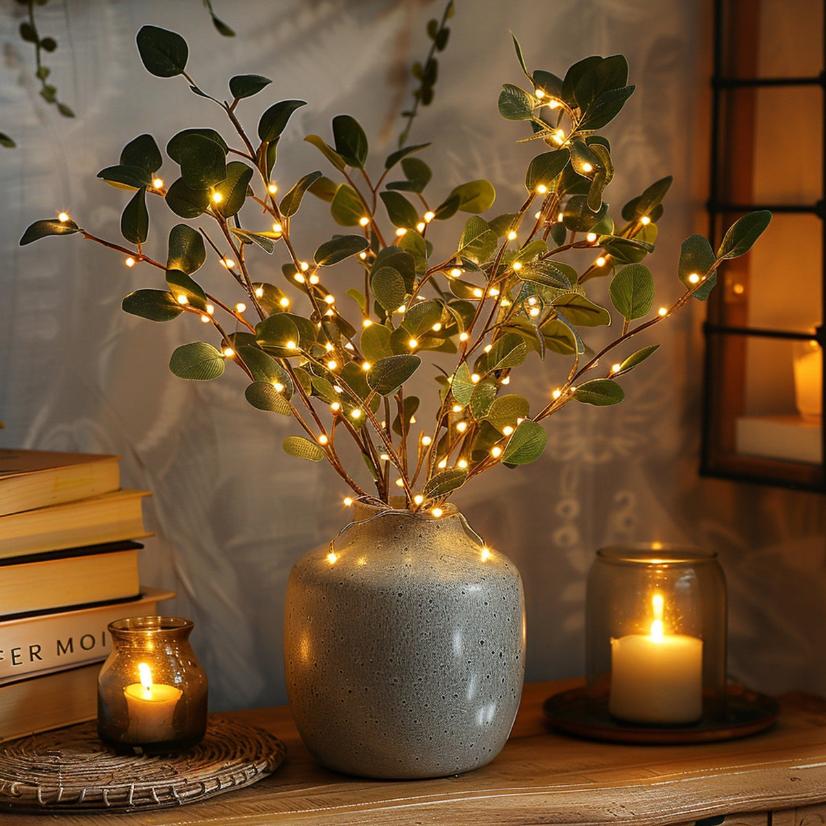Decorative Light Branch LED Olive Branch Cherry Blossom Warm White 70cm 120 Lights Ambient Lighting Living Room | Sansoti