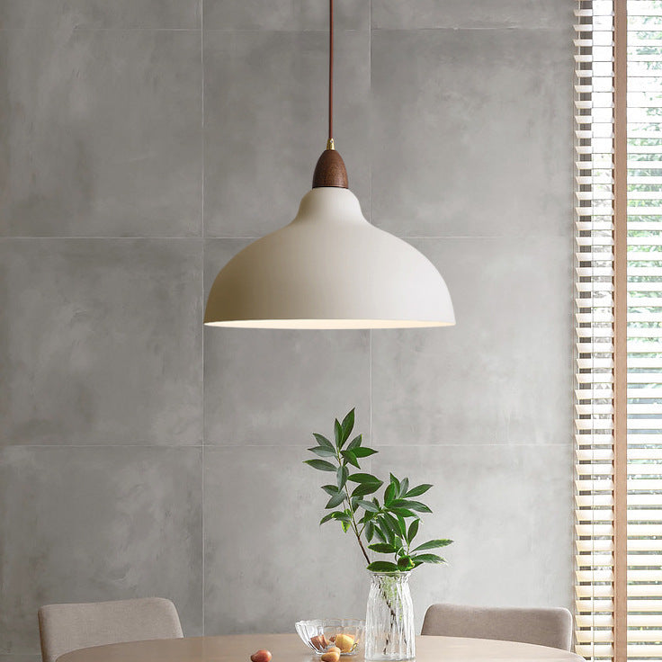 Scandinavische hanglamp hout metaal beige eetkamer keuken verlichting modern minimalistisch design E27 LED verstelbaar | Sansoti