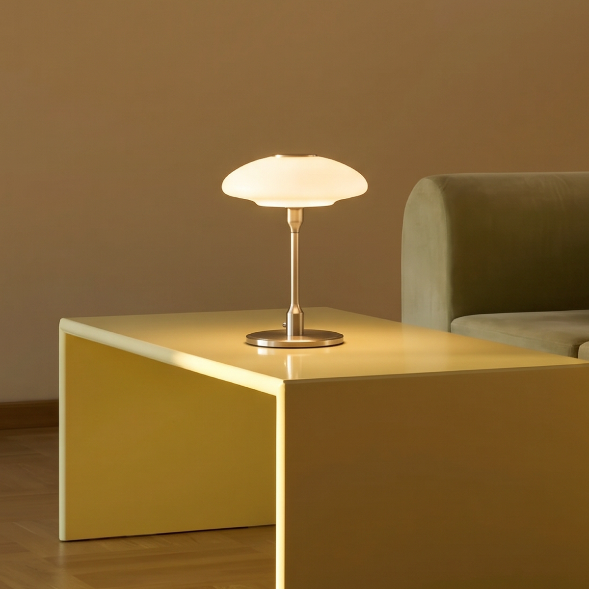 Modern Metal Table Lamp E14 Warm White LED Ambient Light Desk Bedside Table 30x42cm Scandinavian Design | Sansoti